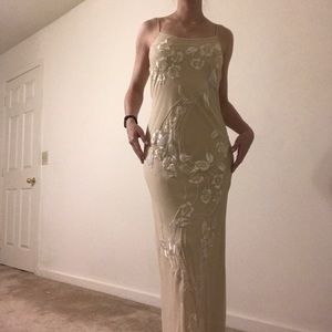 *SOLD* beaded formal gown